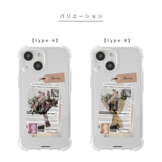 iPhone 名入れ対応 ワックスペーパーモチーフ スマホケース