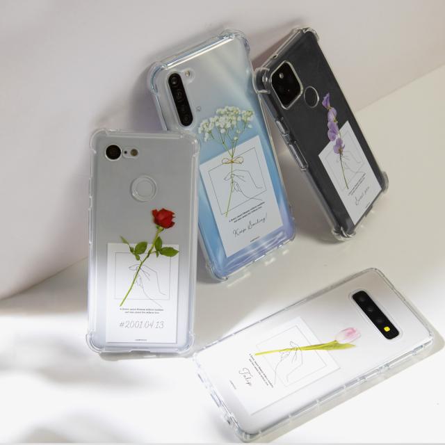 Xiaomi  名入れ対応 一輪花 カードモチーフ スマホケース