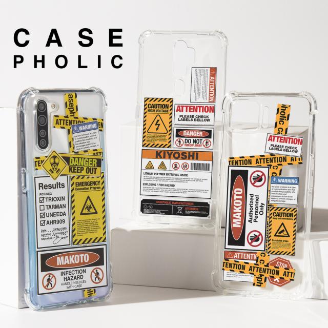 OPPO Xiaomi 各機種 名入れ対応 アテンションラベル スマホケース