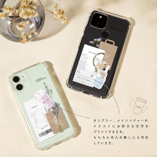 OPPO 各機種 名入れ対応 カフェコラージュ柄 スマホケース