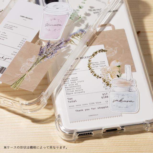 OPPO 各機種 名入れ対応 カフェコラージュ柄 スマホケース