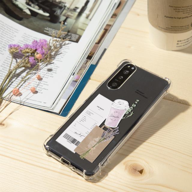 OPPO 各機種 名入れ対応 カフェコラージュ柄 スマホケース