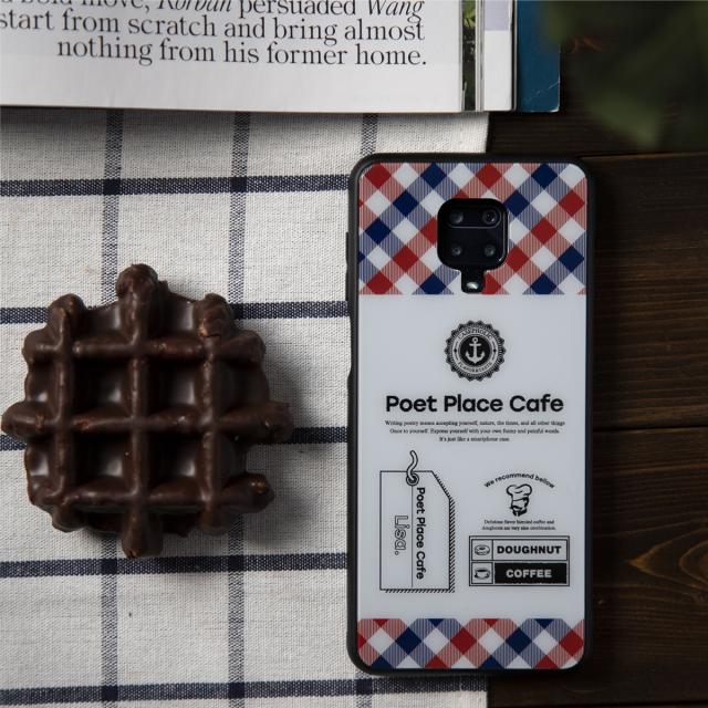 Xiaomi redmi note 9s チェックラベル 背面9Hガラスケース