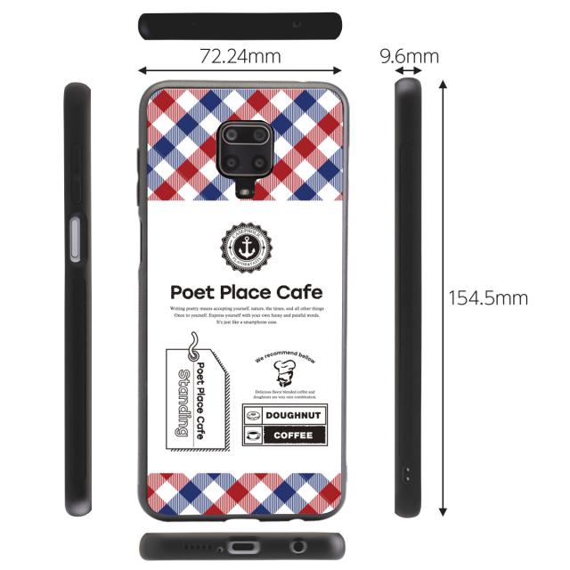 Xiaomi redmi note 9s チェックラベル 背面9Hガラスケース