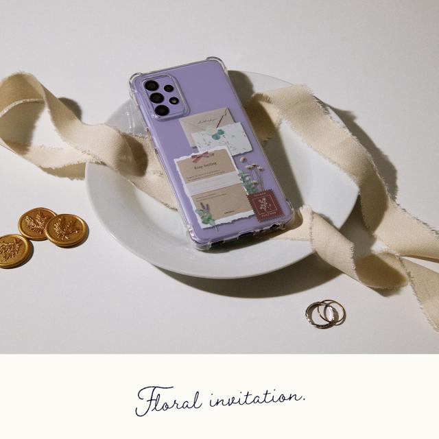 OPPO 招待状モチーフの花柄カスタムケース　Floral invitation