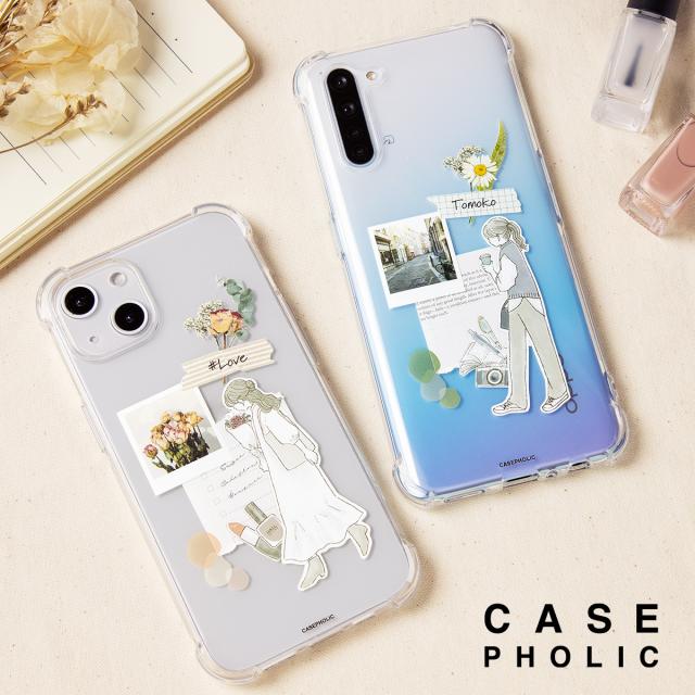 OPPO 大人女子のライフスタイル風 コラージュノート柄カスタムケース