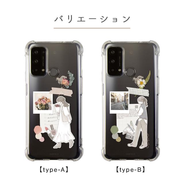 OPPO 大人女子のライフスタイル風 コラージュノート柄カスタムケース