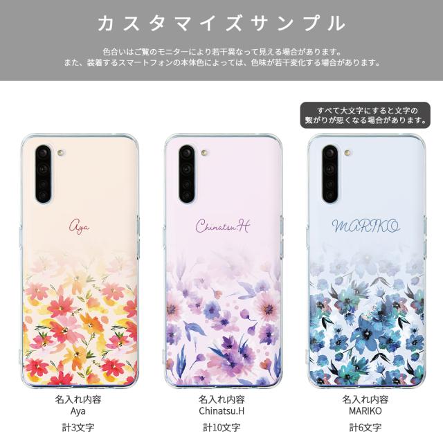 OPPO メルティーフラワープリント TPUカスタムケース