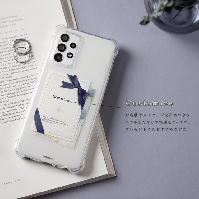 OPPO リボンデザイン グリーティングカード風 カスタムケース