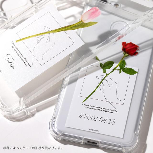 OPPO 名入れ対応 一輪花 カードモチーフ スマホケース