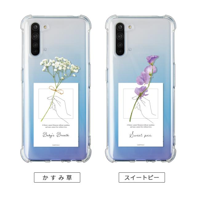 OPPO 名入れ対応 一輪花 カードモチーフ スマホケース