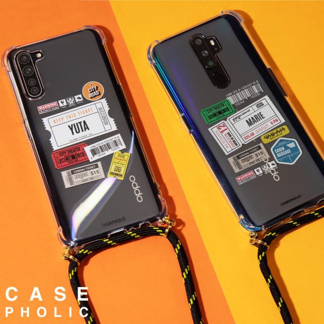 OPPO チケットミックス柄 クロスボディケース