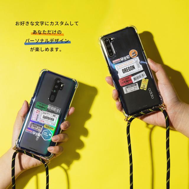 OPPO チケットミックス柄 クロスボディケース