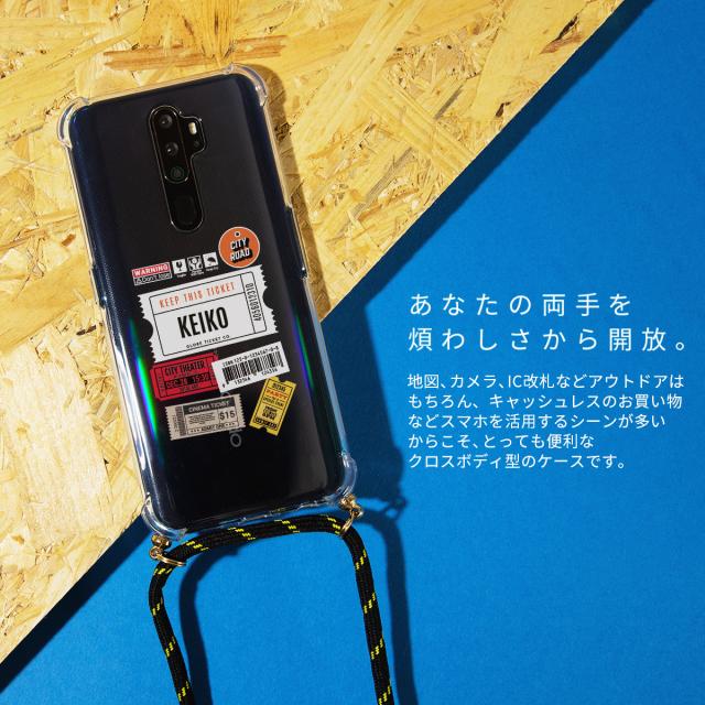 OPPO チケットミックス柄 クロスボディケース