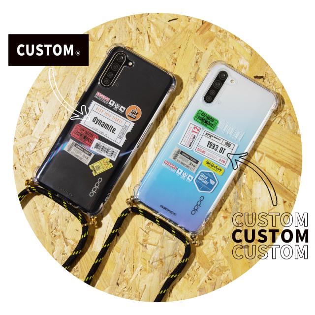 OPPO チケットミックス柄 クロスボディケース