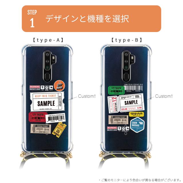 OPPO チケットミックス柄 クロスボディケース