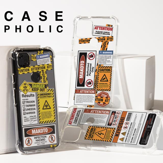 Google 各機種 名入れ対応 アテンションラベル スマホケース