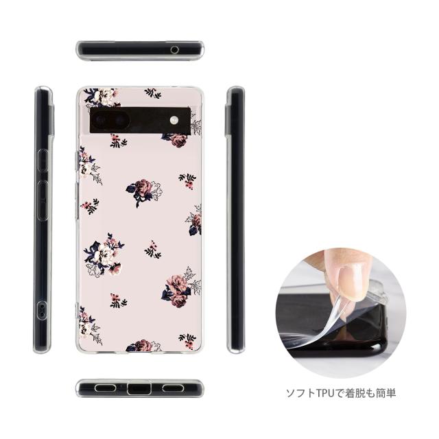Pixel 名入れ対応 エレガントローズ カスタムケース