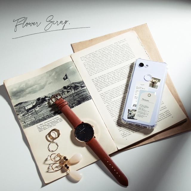 Google 全機種対応 スマホケース フラワースクラップ