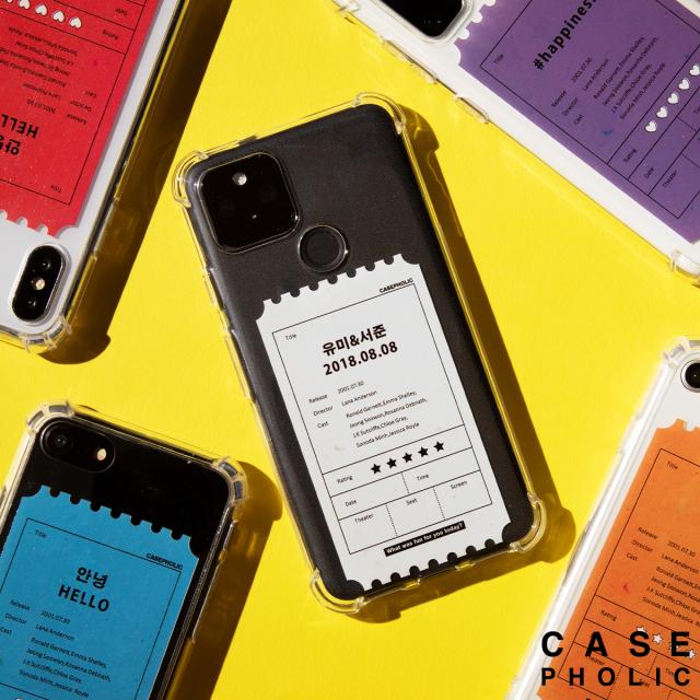 Google Pixel 名入れ対応 映画チケットモチーフ スマホケース