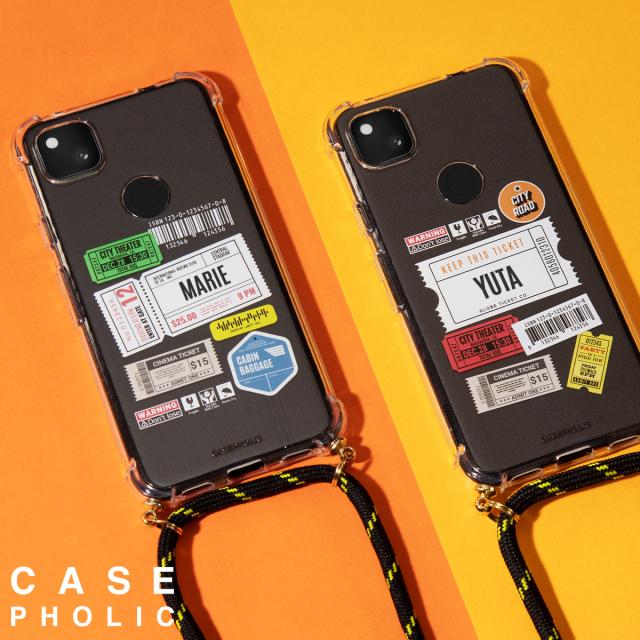 Google Pixel チケットミックス柄 クロスボディケース