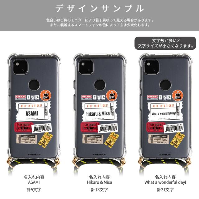 Google Pixel チケットミックス柄 クロスボディケース