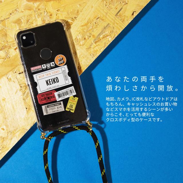 Google Pixel チケットミックス柄 クロスボディケース