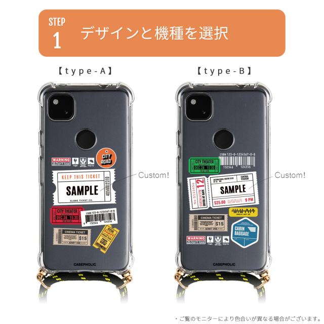 Google Pixel チケットミックス柄 クロスボディケース