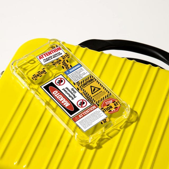 Xperia 各機種 名入れ対応 アテンションラベル スマホケース