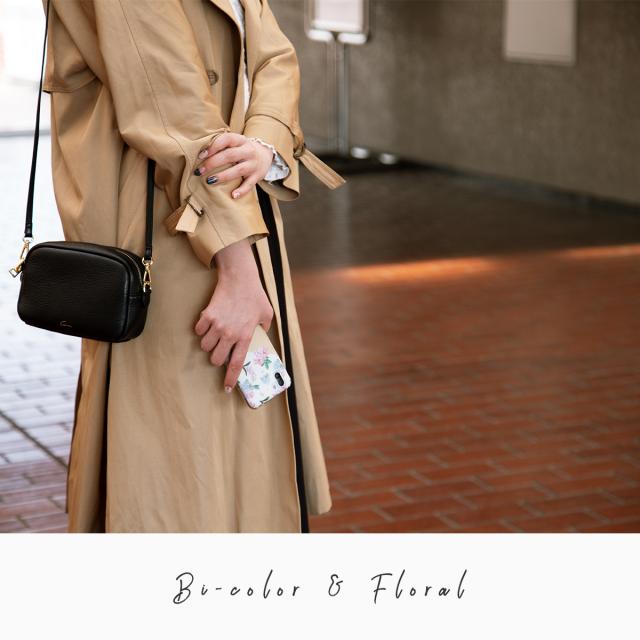 Xperia 全機種対応 バイカラー 花デザイン