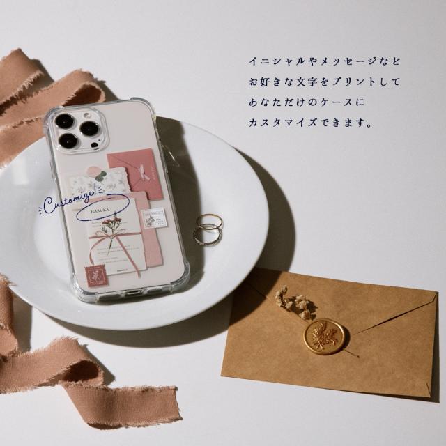 Xperia 招待状モチーフの花柄カスタムケース　Floral invitation