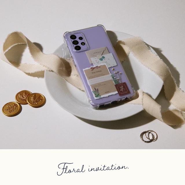 Xperia 招待状モチーフの花柄カスタムケース　Floral invitation