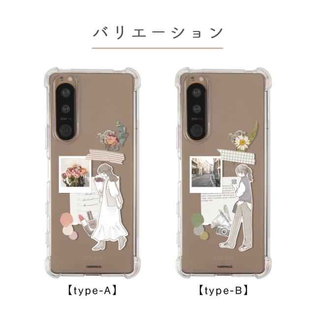 Xperia 大人女子のライフスタイル風 コラージュノート柄カスタムケース