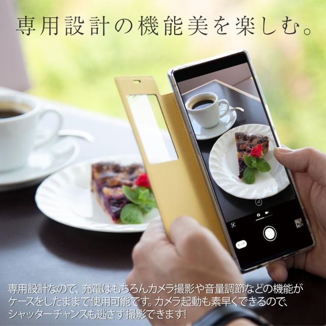 Xperia 10 II SO-41A SOV43 A001SO リング付き窓開き手帳型ケース