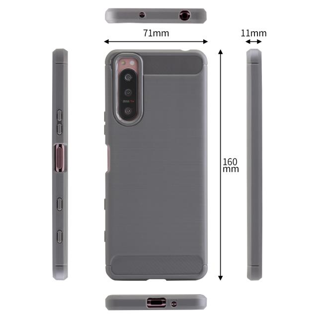 Xperia 5 II SOG02 A002SO カーボン調TPUケース