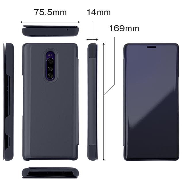 Xperia 1 半透明手帳型ケース