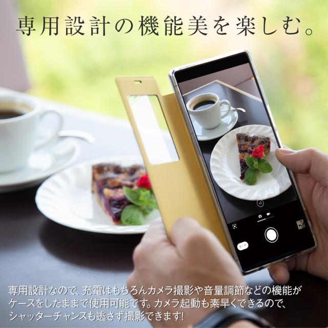 Xperia 8 SOV42 902SO リング付き窓開き手帳型ケース