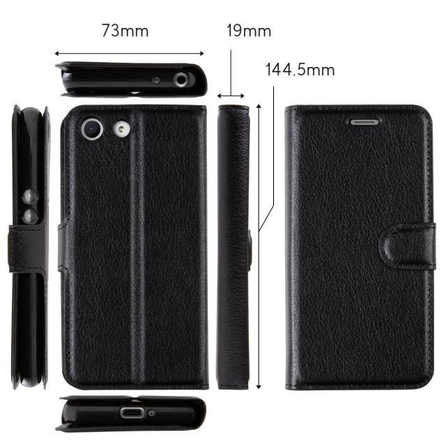 Xperia Ace SO-02L レザー手帳型ケース