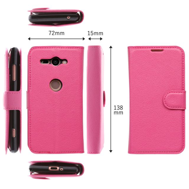 Xperia XZ2 Compact レザー手帳型ケース