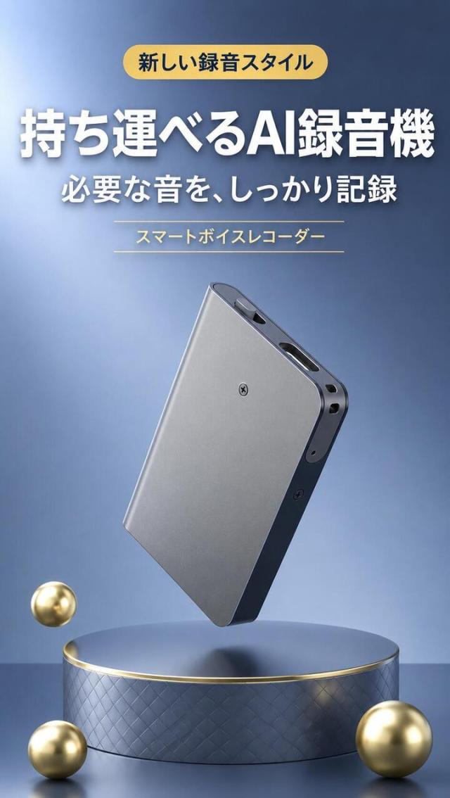 持ち運べるAI録音機