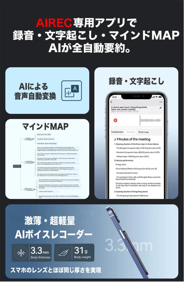 高音質・長時間・高感度