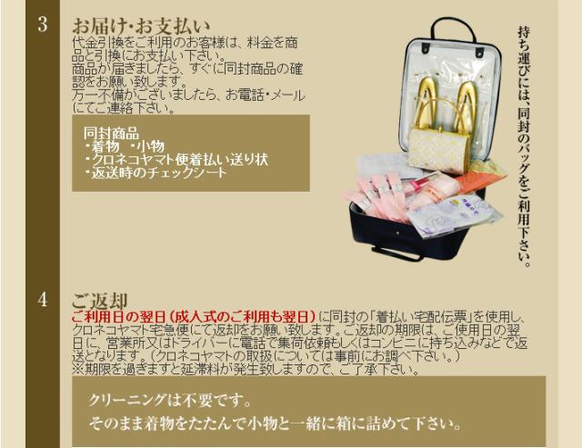 訪問着レンタル 3泊４日 肌着・足袋までついたフルセットレンタル[往復送料無料]