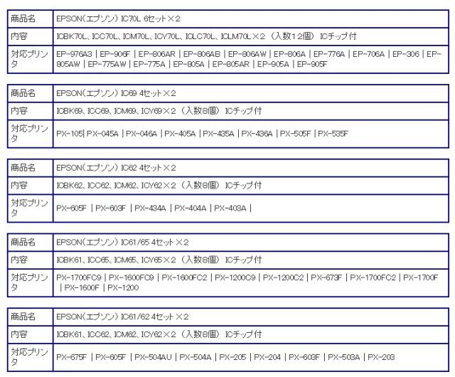 エプソン・EPSON　IC70L 
