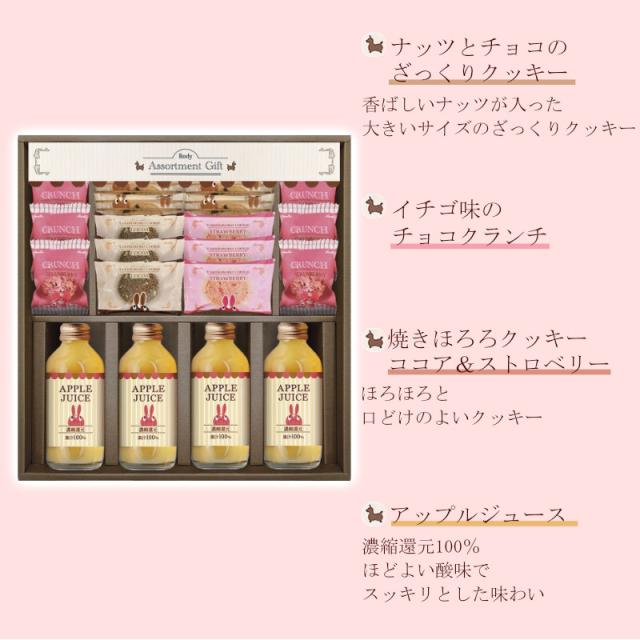 ジュースとクッキーの詰め合わせ