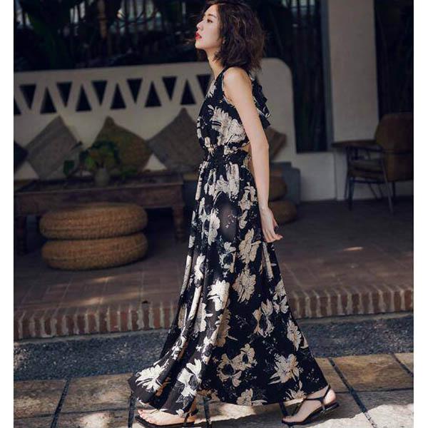 最終値下げ 背中開き マキシ丈ワンピース L即納 他予約 S Xl 大きいサイズ レディース マキシワンピース ロングワンピース Bhz 0476 花柄 Vネ リアルサープラス Arnabmobility Com