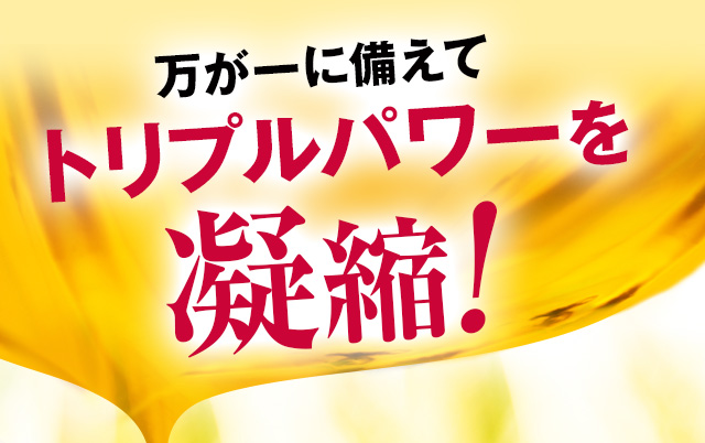 万が一に備えてトリプルパワーを凝縮!