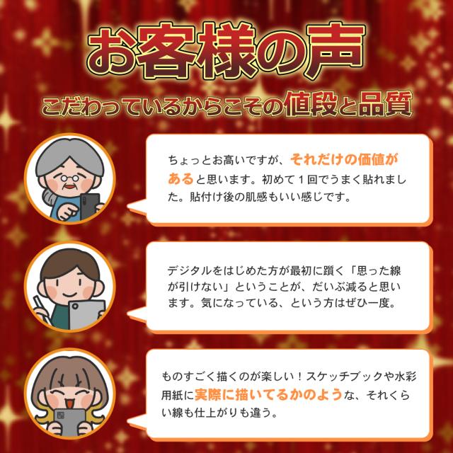 お客様の声 (ペーパーライクフィルム)