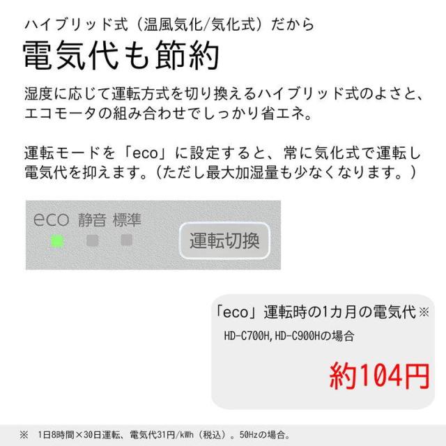 加湿器 ダイニチ 静音 ハイブリッド式 温風気化式/気化式 4.7L 木造12畳 最大19畳 HD-C700H-H マットグレー 日本製 3年保証