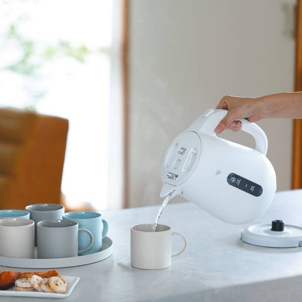 電気ケトル 1.2L 象印 湯沸かしケトル 湯沸かし器ポット ハイパワー 1300W ホワイト