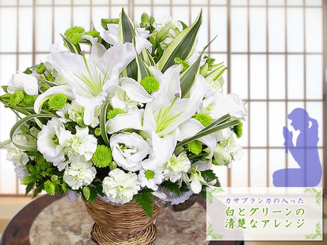 Amazon.co.jp: お供えだってお洒落に！ グリーンと白オフ